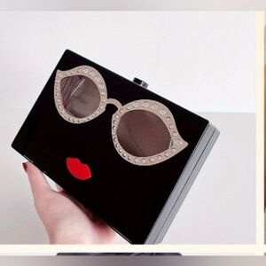 Ahhmazing Black Acrylic Crossbody Purse!